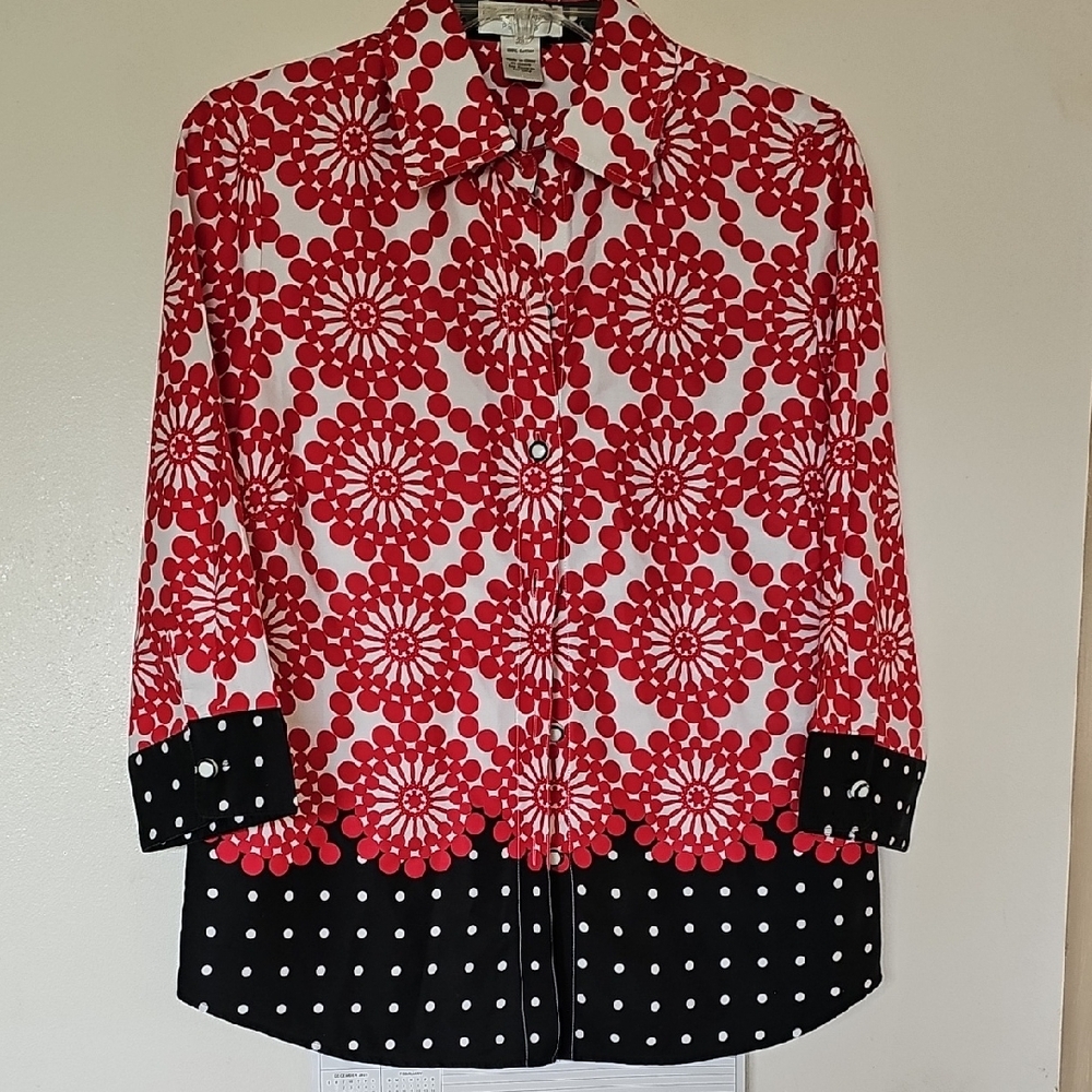 Draper's & Damon's Petites Top. Size PS.